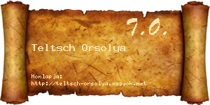 Teltsch Orsolya névjegykártya